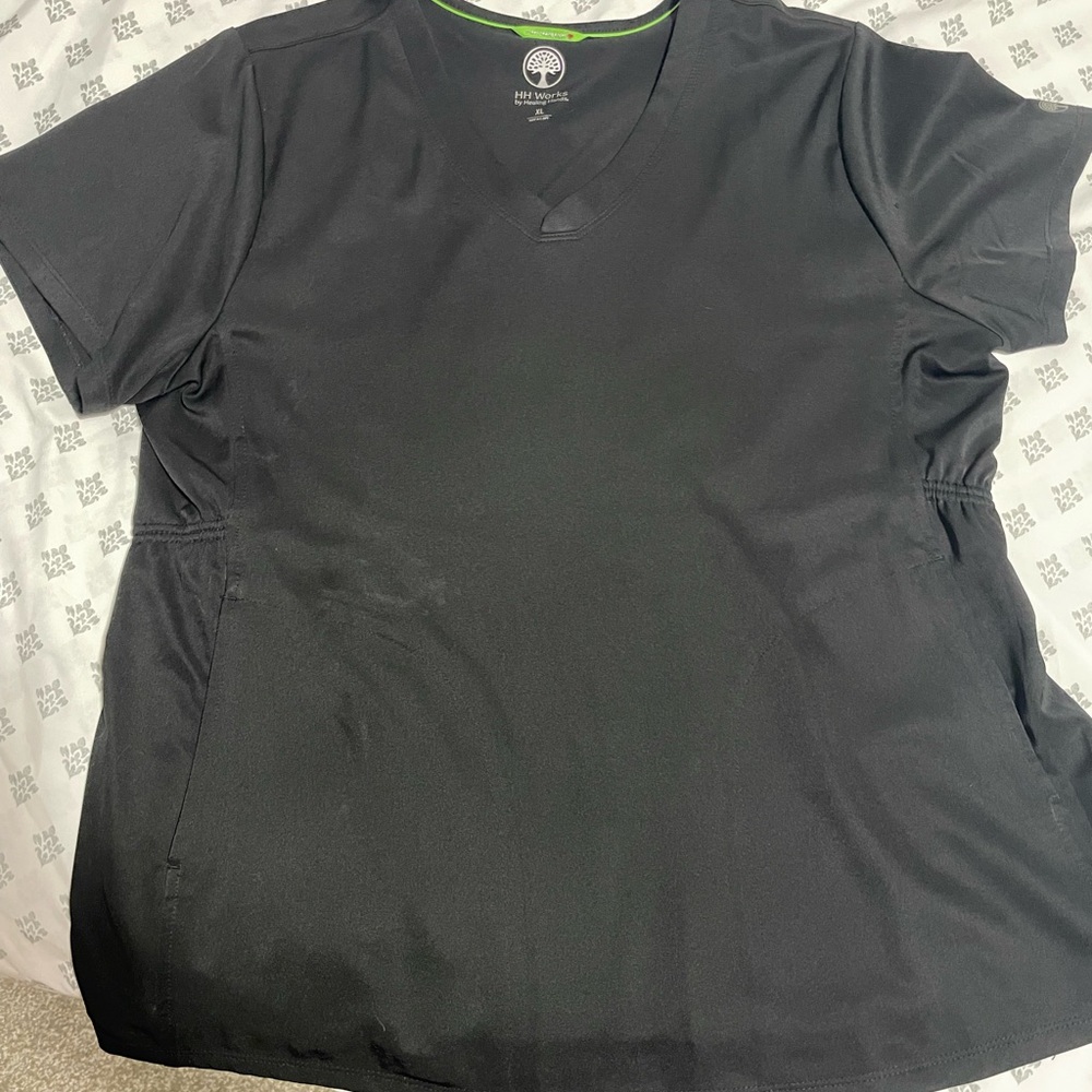 Black Healing Hands Maternity XL Scrub set